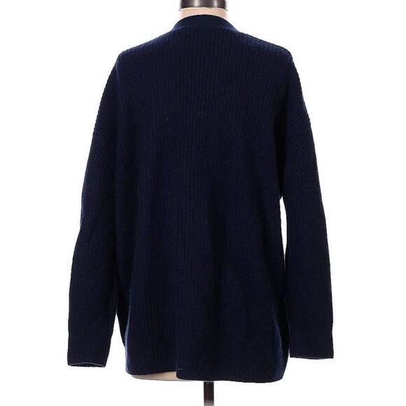 Quince 100% Cashmere Mongolian Oversized Jenni Kayne Boyfriend Cardigan Navy XS - Picture 4 of 9